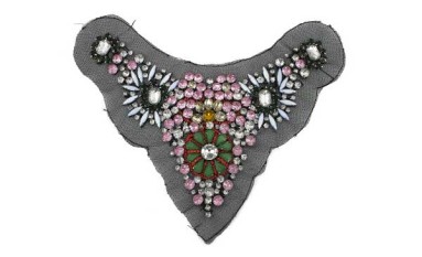MOTIF TULLE EMBROIDERY WITH STONES STRASS