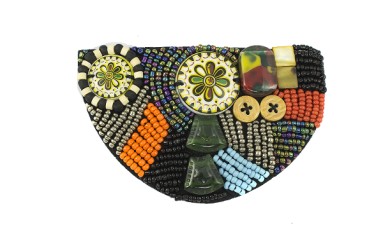 MOTIF EMBROIDERY WITH STONES AND BEADS