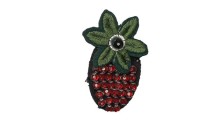 MOTIF STRAWBERRY EMBROIDERY WITH STONES