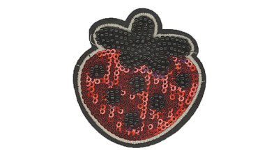 MOTIF STRAWBERRY EMBROIDERY WITH SEQUIN