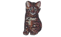MOTIF ORGANZA CAT EMBROIDERY WITH SEQUINS