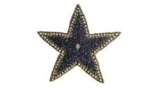 MOTIF HOT FIX STAR  WITH STRASS AND BEADS