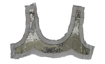 MOTIF TULLE EMBROIDERY WITH SEQUIN SILVER