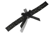 RIBBON OR BELT GRO BOW EMBROIDERY WITH PEARLS