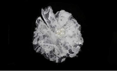 FLOWER DECORATIVE LACE WITH PEARLS