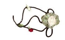 FLOWER SATIN PIN WITH CORD