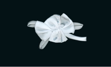 BOW SATIN WITH PIN