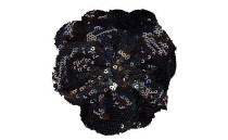 MOTIF FLOWER PIN WITH SEQUIN