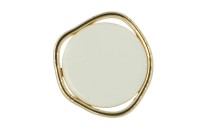 BUTTON METAL WITH SHANK - FOOT GOLD WITH WHITE