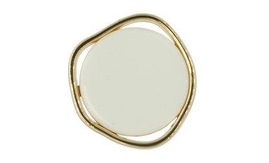 BUTTON METAL WITH SHANK - FOOT GOLD WITH WHITE