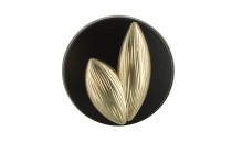 BUTTON METAL WITH SHANK - FOOT GOLD WITH BLACK