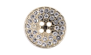 BUTTON METAL WITH HOLES WITH STRASS