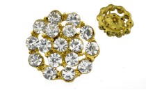 BUTTON METAL WITH STRASS CRYSTAL