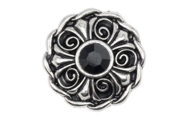 BUTTON METAL WITH BLACK WITH SHANK - FOOT