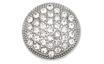 BUTTON METAL WITH STRASS WITH SHANK - FOOT
