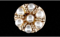 BUTTON METAL DULL WITH PEARL WITH SHANK - FOOT