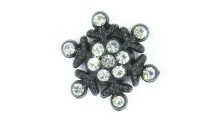 BUTTON METAL WITH SHANK - FOOT WITH STRASS