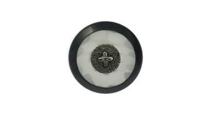 BUTTON WITH SILVER 2 PCS SHANK - FOOT
