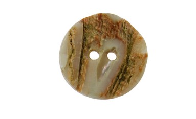 BUTTON FROM SHELL  DARK 2 HOLES