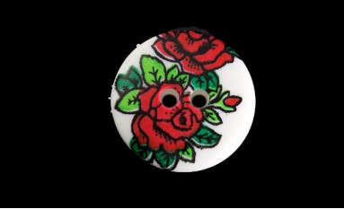 BUTTON POLYESTER PRINTED 2 HOLES