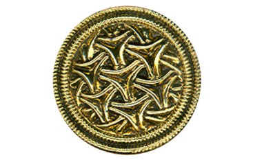 BUTTON PLATED WITH SHANK - FOOT