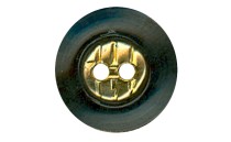 BUTTON POLYESTER WITH GOLD 2 HOLES
