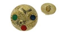 BUTTON PLATED  WITH STONES WITH SHANK - FOOT