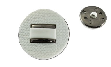 BUTTON SILVER WITH WHITE SHANK - FOOT